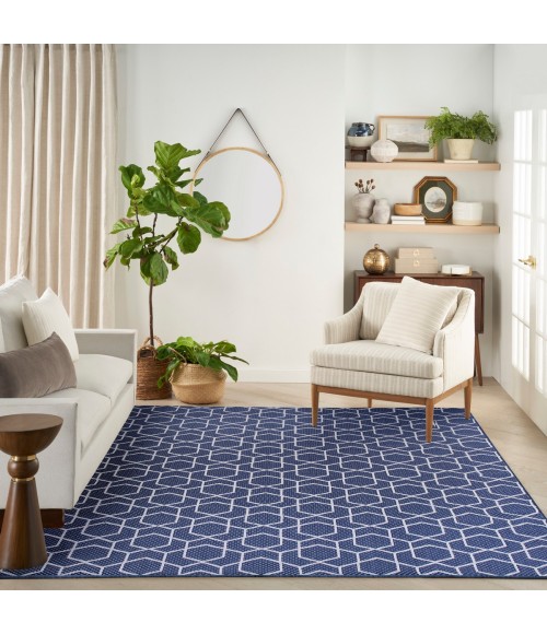 Nourison Horizon Indoor/Outdoor Navy HOZ01 8 ft. X 10 ft. Rect. Rug