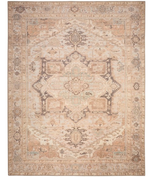 Nourison Vintage Washables Coral Mint VWS11 9 ft. X 12 ft. Rect. Rug