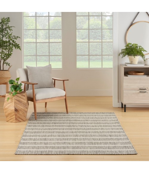 Nourison Positano Grey Ivory POS03 6 ft. X 9 ft. Rect. Rug