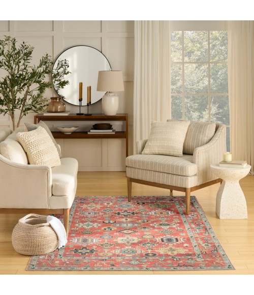 Nourison Vintage Washables Rust Multicolor VWS12 5 ft. 3 in. X 7 ft. 3 in. Rect. Rug
