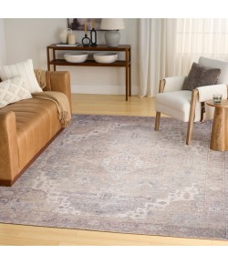 Nourison Vintage Washables Light Blue VWS07 7 ft. 10 in. X 9 ft. 10 in. Rect. Rug