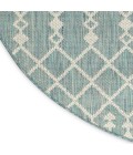 Nourison Positano Aqua POS02 6 ft. X Round Rug