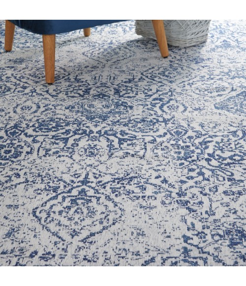 Nourison Damask Iory Navy DAS06 6 ft. x 9 ft. Rect. Rug