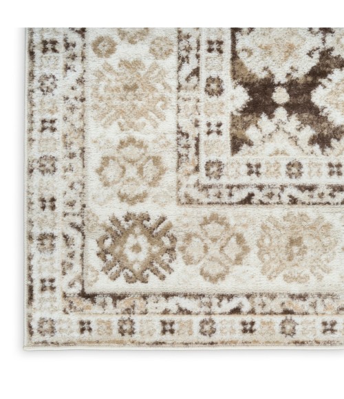 Nourison Dekor Ivory Brown DEK02 4 ft. X 6 ft. Rect. Rug