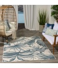 Nourison Aloha Ivory Blue ALH43 5 ft. 3 in. X 7 ft. 5 in. Rect. Rug