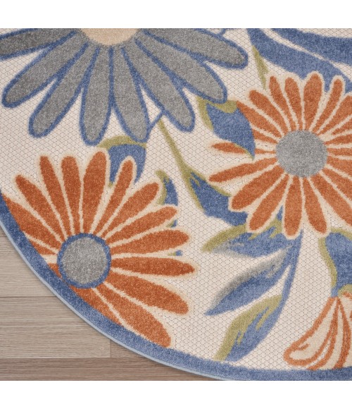 Nourison Aloha Beige Multicolor Rug ALH33 5 ft. 3 in. X Round - Rugs Town Nourison Aloha Beige Multicolor ALH33 5 ft. 3 in. X Round Rug