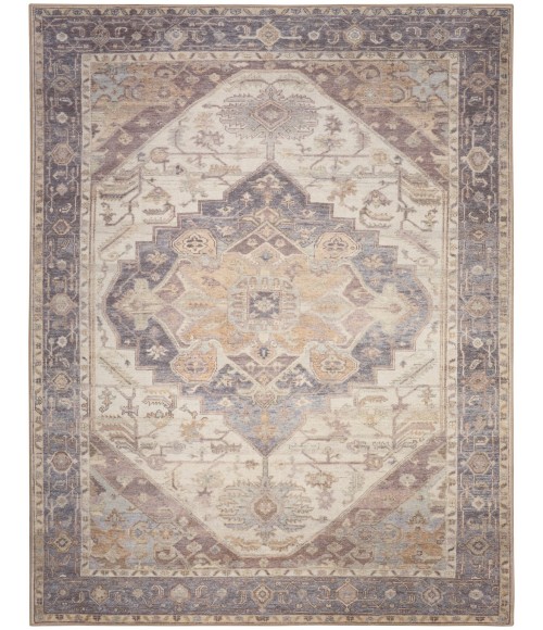 Nourison Vintage Washables Ivory Purple VWS13 9 ft. X 12 ft. Rect. Rug