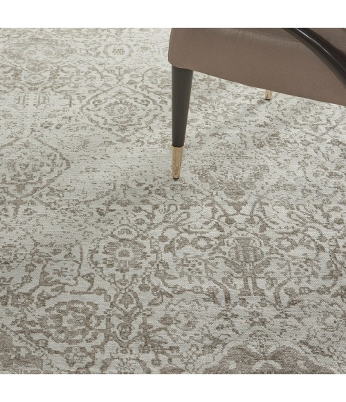 Nourison Damask White DAS06 8 ft. x 10 ft. Rect. Rug