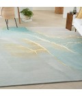 Nourison Prismatic Grey/Seafoam PRS27 4 ft. X 6 ft. Rect. Rug