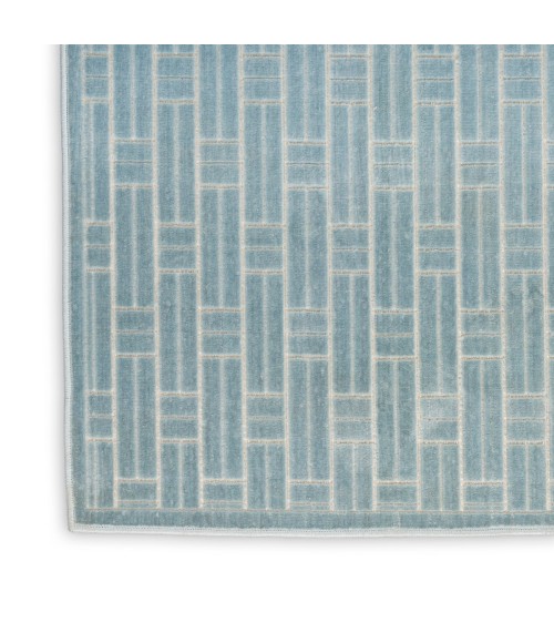 Nourison Washable Charm Blue Ivory WCH02 6 ft. X 9 ft. Rect. Rug
