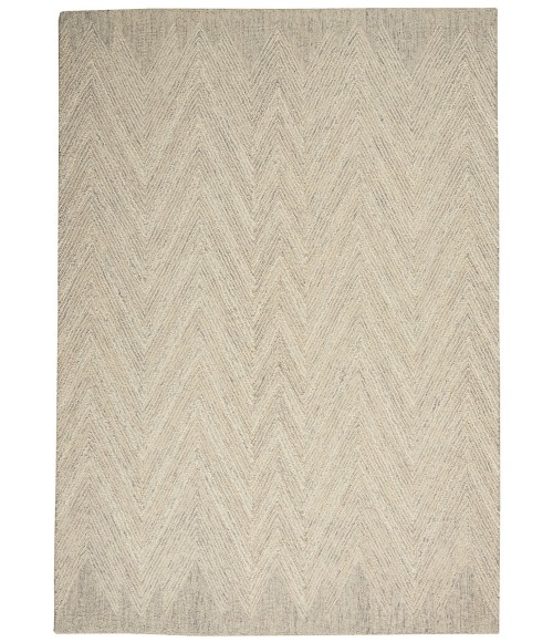 Nourison Interlock Ivory/Grey ITL04 5 ft. X 8 ft. Rect. Rug