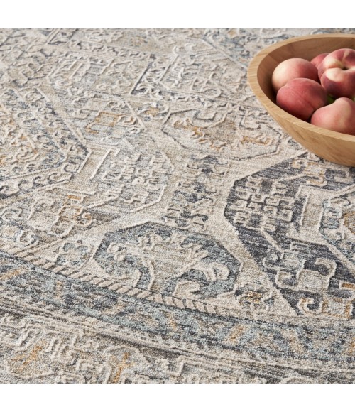 Nourison Nyle Ivory/Grey/Blue Rug NYE01 7’10” X Round - Rugs Town Nourison Nyle Ivory/Grey/Blue NYE01 7’10” X Round Rug