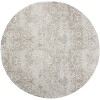 Nourison Damask White DAS06 8 ft. x Round Rug