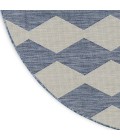 Nourison Positano Navy Blue POS04 6 ft. X Round Rug