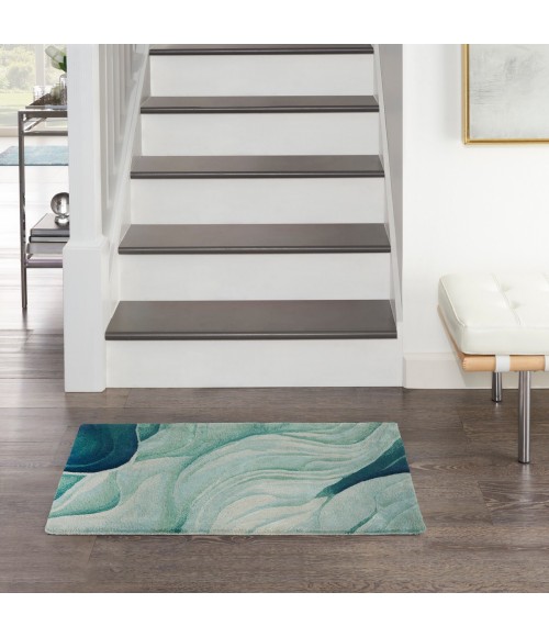 Nourison Prismatic Silver Green PRS42 2 ft. X 3 ft. Rect. Rug