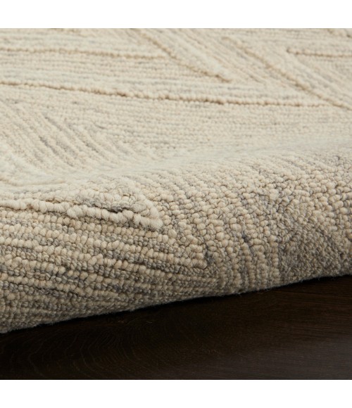 Nourison Interlock Ivory/Grey ITL04 5 ft. X 8 ft. Rect. Rug