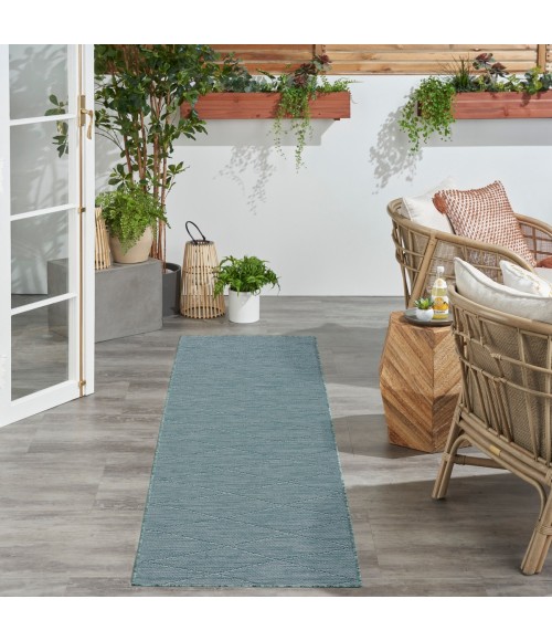 Nourison Practical Solutions Aqua PSL01 2 ft. 2 in. X 8 ft. Rect. Rug