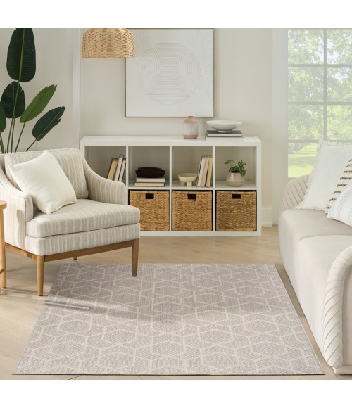 Nourison Horizon Indoor/Outdoor Grey HOZ01 5 ft. X 7 ft. Rect. Rug