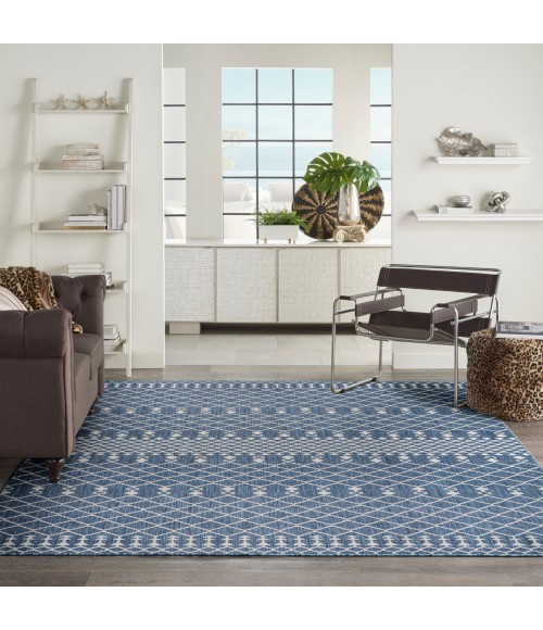Nourison Positano Navy Blue POS02 8 ft. X 10 ft. Rect. Rug
