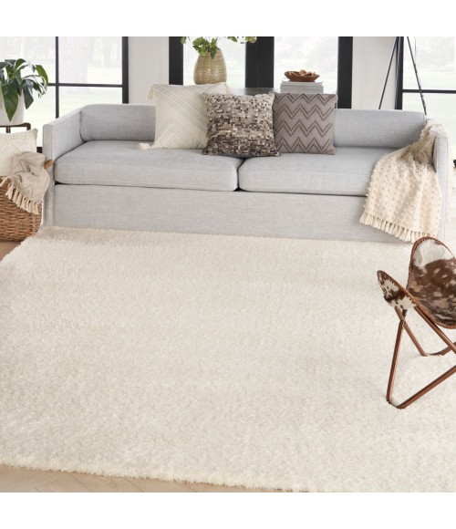 Nourison Luxurious Shag Ivory LXR05 7 ft. 10 in. X 9 ft. 10 in. Rect. Rug