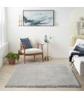 Nourison Luxurious Shag Silver LXR05 5 ft. 3 in. X 7 ft. 3 in. Rect. Rug