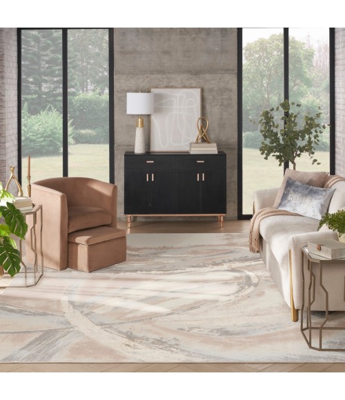 Nourison Splash Beige Grey Rug BSK01 12 ft. X 15 ft. Rect. - Rugs Town Nourison Splash Beige Grey BSK01 12 ft. X 15 ft. Rect. Rug
