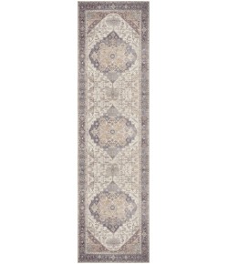 Nourison Vintage Washables Ivory Purple VWS13 2 ft. 2 in. X 8 ft. Rect. Rug