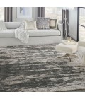 Nourison Luxurious Shag Charcoal Ivory Rug LXR02 7 ft. 10 in. X 9 ft. 10 in. Rect. - Rugs Town Nourison Luxurious Shag Charcoal Ivory LXR02 7 ft. 10 in. X 9 ft. 10 in. Rect. Rug
