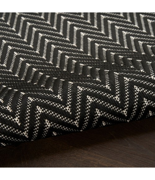 Nourison Horizon Indoor/Outdoor Black HOZ02 9 ft. X 12 ft. Rect. Rug