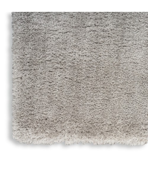 Nourison Luxurious Shag Silver LXR05 5 ft. 3 in. X 7 ft. 3 in. Rect. Rug