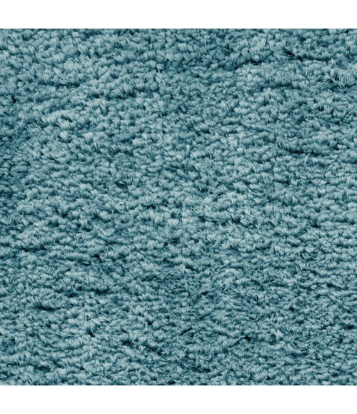 Nourison Luxurious Shag Aqua LXR05 5 ft. 3 in. X 7 ft. 3 in. Rect. Rug