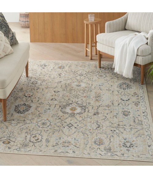 Nourison Oushak Home Cream OUS01 6 ft. X 9 ft. Rect. Rug