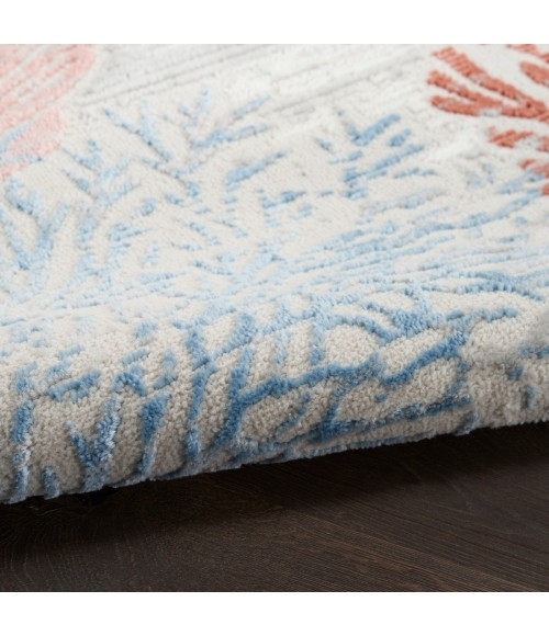 Nourison Pompeii Multicolor PMP04 5 ft. 3 in. X Round Rug