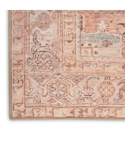 Nourison Vintage Washables Coral Mint VWS11 4 ft. X 6 ft. Rect. Rug