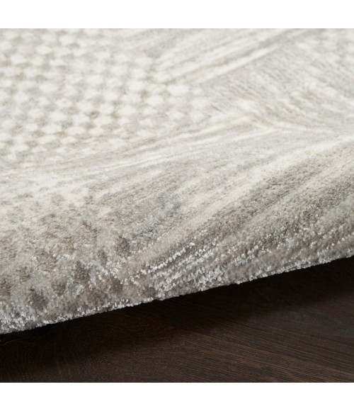 Nourison Glam Silver Grey GLM09 3 ft. 11 in. X 5 ft. 11 in. Rect. Rug