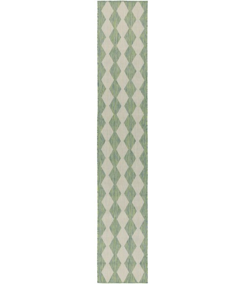 Nourison Positano Blue Green POS04 2 ft. 2 in. X 8 ft. Rect. Rug