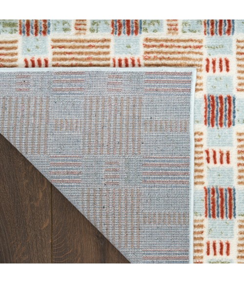 Nourison Nordic Rust Multicolor NRC14 2 ft. X 6 ft. Rect. Rug