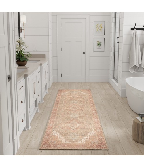 Nourison Vintage Washables Coral Taupe VWS07 2 ft. X 6 ft. Rect. Rug