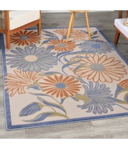 Nourison Aloha Beige Multicolor ALH33 5 ft. 3 in. X 7 ft. 5 in. Rect. Rug