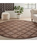 Nourison Easy Care Brown NES01 6 ft. X Round Rug