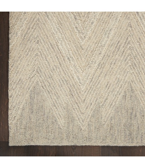 Nourison Interlock Ivory/Grey ITL04 5 ft. X 8 ft. Rect. Rug