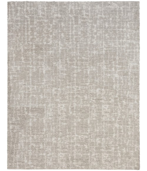 Nourison Modern Shag Grey Ivory MMD06 7 ft. 10 in. X 9 ft. 10 in. Rect. Rug