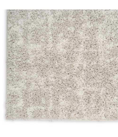 Nourison Modern Shag Grey Ivory MMD06 7 ft. 10 in. X 9 ft. 10 in. Rect. Rug