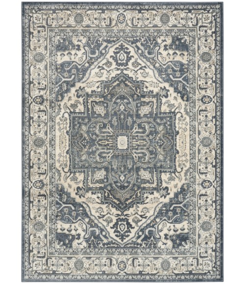 Nourison Concerto Navy Ivory CNC18 5 ft. 3 in. X 7 ft. 3 in. Rect. Rug