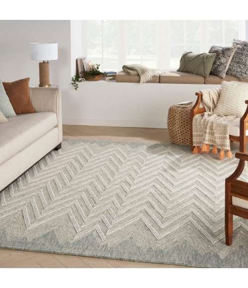 Nourison Interlock Teal ITL04 8 ft. X 11 ft. Rect. Rug