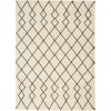 Nourison Geometric Shag Ivory/Charcoal GOS01 5 ft. 3 in. X 7 ft. 3 in. Rect. Rug
