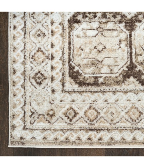 Nourison Dekor Ivory Brown DEK01 4 ft. X 6 ft. Rect. Rug