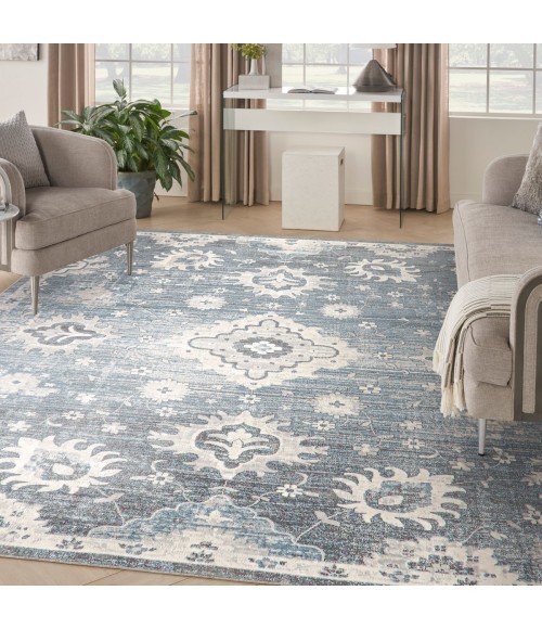 Nourison Astra Machine Washable Denim ASW19 7 ft. 10 in. X 10 ft. Rect. Rug