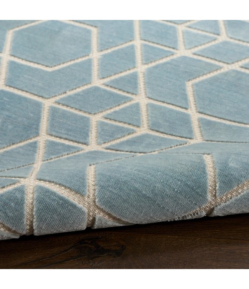 Nourison Washable Charm Blue Ivory WCH01 4 ft. X 6 ft. Rect. Rug