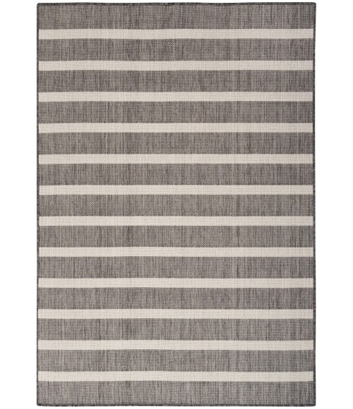 Nourison Positano Charcoal Ivory POS03 4 ft. X 6 ft. Rect. Rug